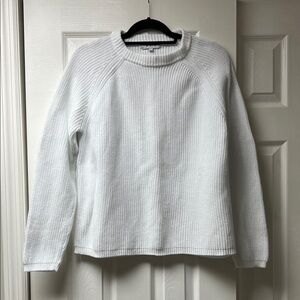 Pura White Women's Cowl Neck Sweater